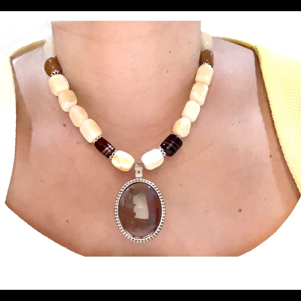 Natural GemStone Pendant Necklace